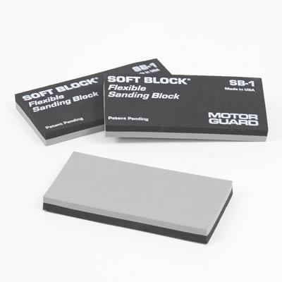 Motor Guard MB-12 Mini-Block Sanding Block - Curved Shape For Automotive Detailing & Woodworking